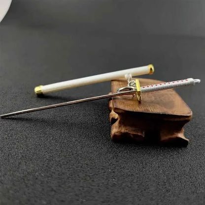Mini Roronoa Zoro Samurai Sword Keychain - Anime Katana Buckle with Scabbard Key Ring - Cosplay Toy Jewelry Gift for Men and Women