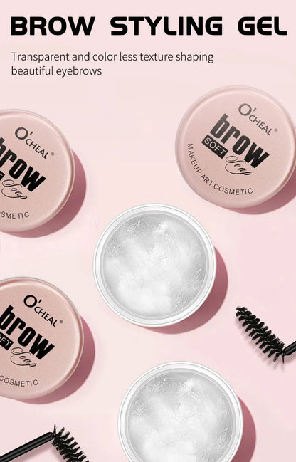 Waterproof 3D Eyebrow Styling Cream – Quick-Drying Natural Brow Pomade, Sculpting Gel Wax for Eyebrow Setting