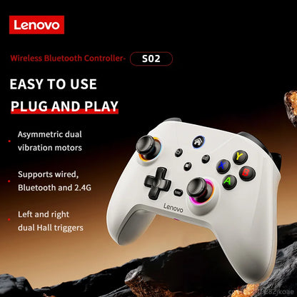 Lenovo S02 Wireless Bluetooth RGB Controller - Multi-Function Gamepad for Nintendo Switch OLED, Switch Lite, PC & Mobile