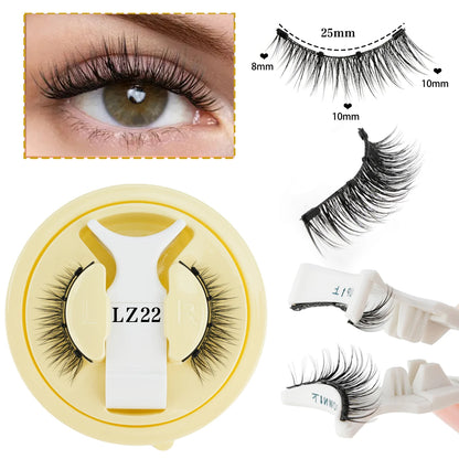 Handmade 3D Magnetic Mink Eyelashes – 1/2 Pairs Reusable False Lashes with Tweezers for Natural Long Look Makeup