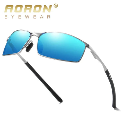 Aoron Polarized Sunglasses — Unisex Driving Mirror Sun Glasses with Metal Frame & UV400