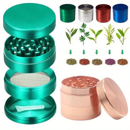 40mm 4-Layer Metal Herb Grinder – Spice & Tobacco Crusher Shredder for Smoking Accessories