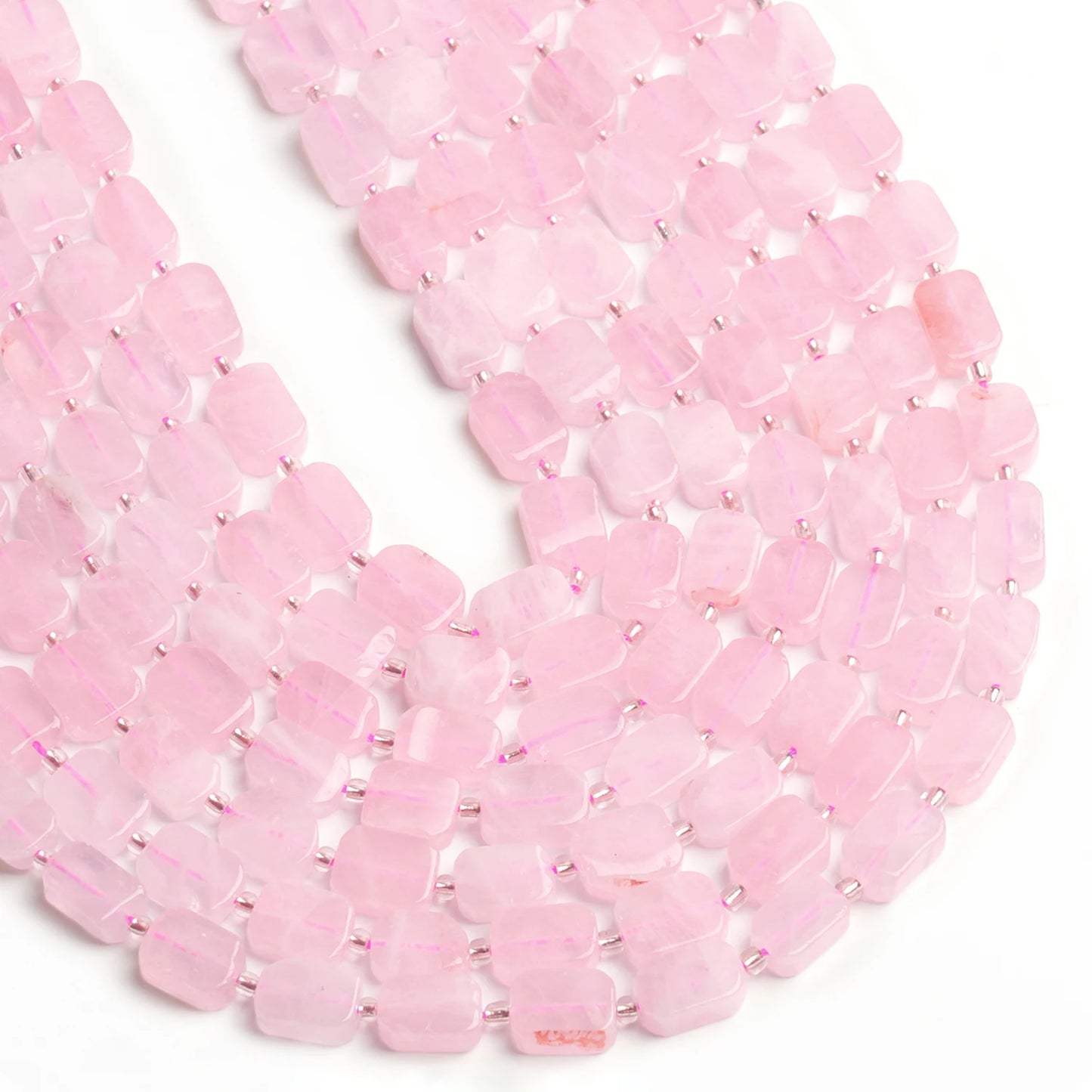 Natural Gemstone Rectangle Beads - 8x12mm Amethyst Citrine Lapis Lazuli Spacer Beads for DIY Jewelry Making & Bracelets