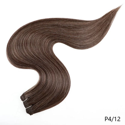 26" Ombre Straight Synthetic Hair Extensions – Smooth Weaving, Full Blue Hair Bundles from Root to End