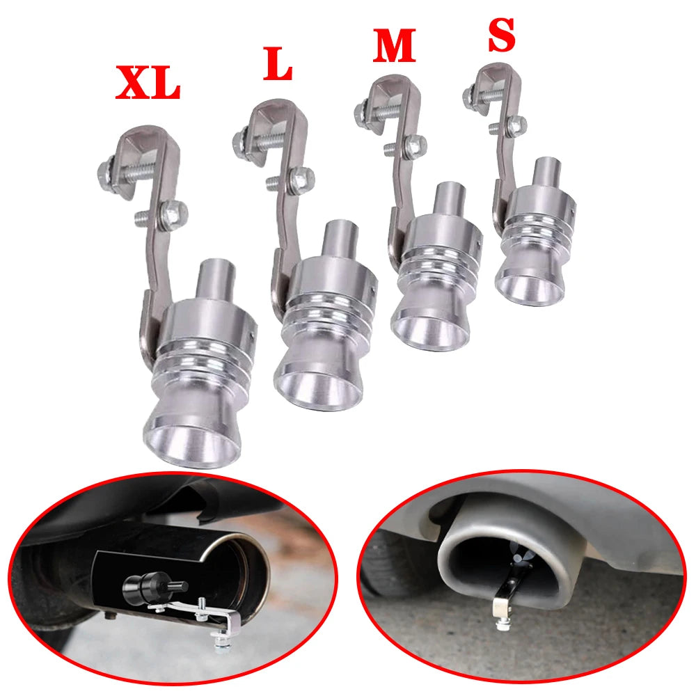 Universal Aluminum Turbo Whistle – Car Exhaust Muffler Sound Simulator Blow-Off Valve Turbo Noise Enhancer Accessory