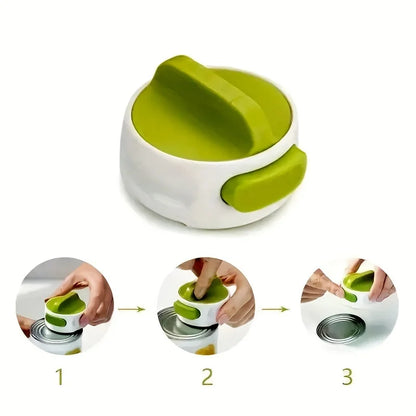 Adjustable Anti-Slip Portable Manual Can Opener - Easy Twist Release Kitchen Gadget for Opening Jars and Small Cans