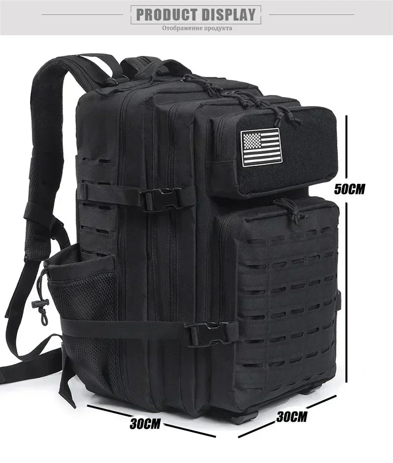 25L/45L Tactical Backpack for Men & Women – Outdoor Hiking Molle Daypack, School & Gym Rucksack with Dual Cup Holders