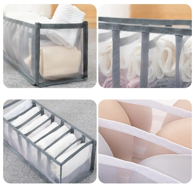 Organizer Storage Boxes for Panties & Socks – Wardrobe Divider for Pants, Underwear, Bras, Jeans & Clothes