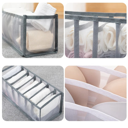 Organizer Storage Boxes for Panties & Socks – Wardrobe Divider for Pants, Underwear, Bras, Jeans & Clothes
