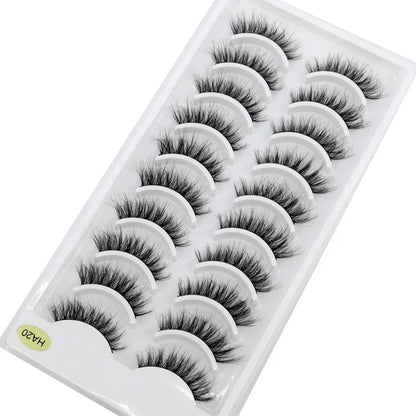 10 Pairs 3D Mink False Eyelashes – Natural Long & Short Lash Extensions Makeup Kit (41 Styles)