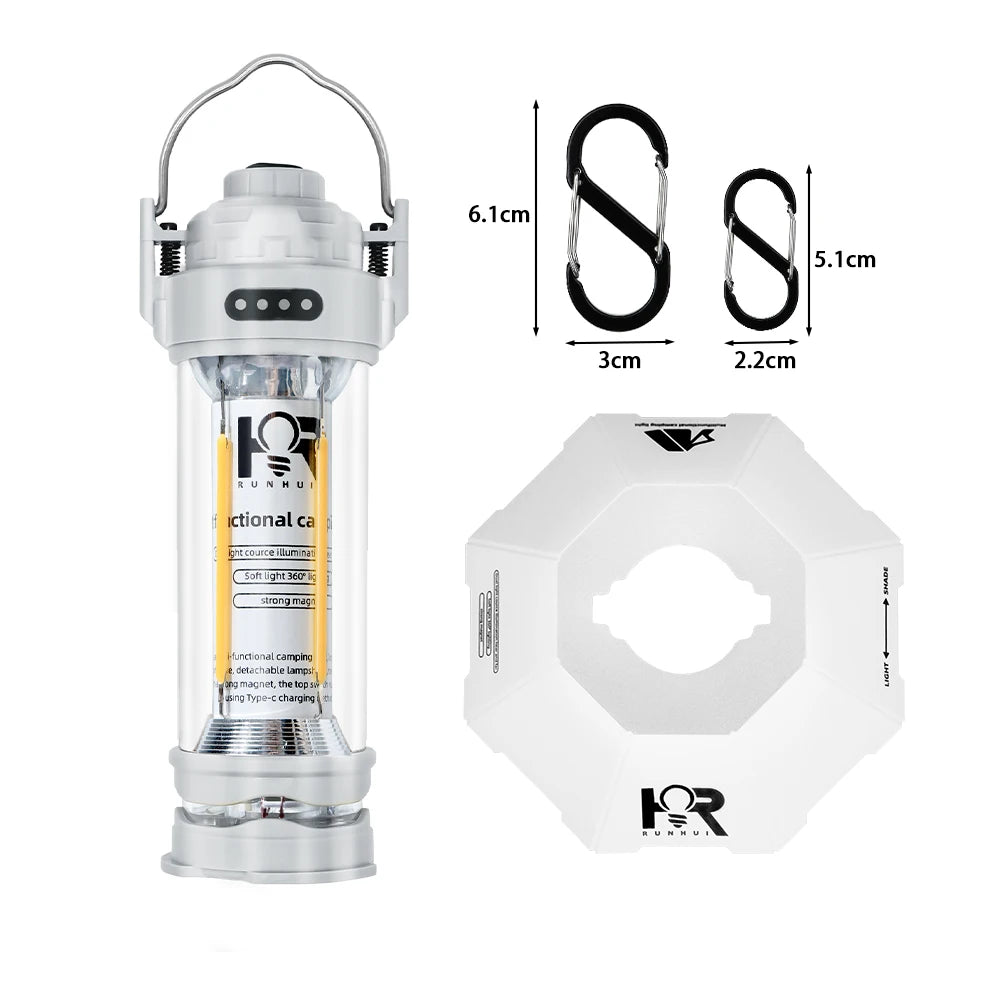 DOTWISE 3000mAh Retro Camping Lantern - Portable Waterproof Outdoor Tent Light & Decorative Atmosphere Lamp