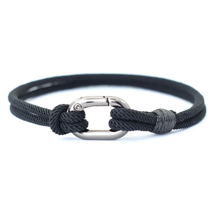 Noter Thin Thread Bracelet for Men – Handmade Braided String Charm, Outdoor Survival & Nautical Knot Pulsera