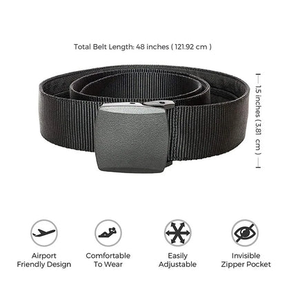 Secure Travel Money Belt: Anti-Theft Hidden Waist Bag for Women and Men (120cm