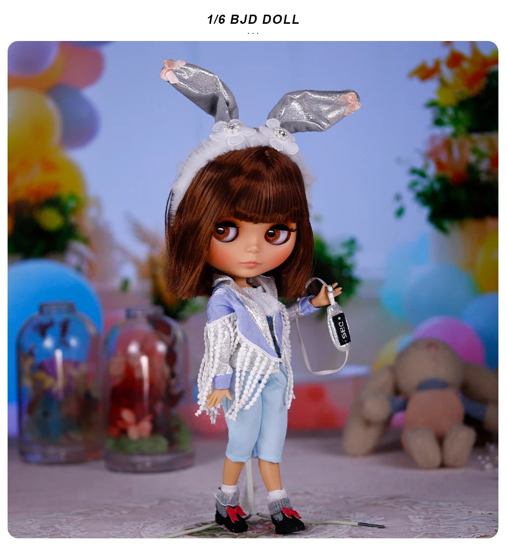 ICY DBS Blyth 1/6 Joint Doll – 30cm Tan Skin Matte Face BJD Girl Doll Toy Gift