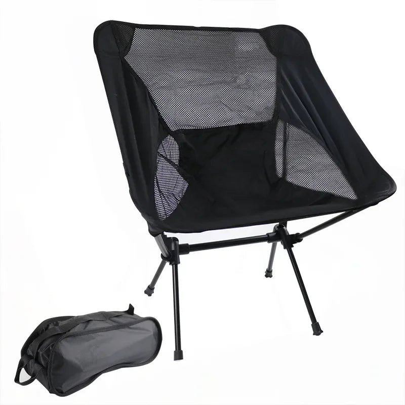 Portable Lazy Back Chair – High-End Lightweight Aluminum Alloy Folding Moon Chair for Outdoor Camping & Travel