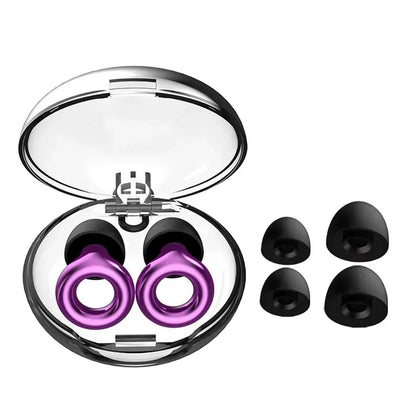 Silicone Earplugs — Noise Cancelling, Soundproof Ear Protection for Swimming & Sleep, Noise Reduction Loop Earplugs