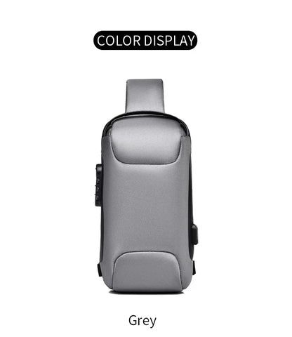 Designer Multifunction Anti-Theft USB Shoulder Bag – Travel Crossbody Messenger Sling Chest Bag for Men, Luxury Brand