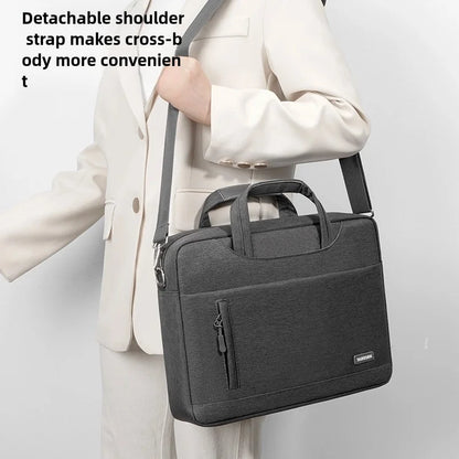 Business Laptop Bag Case - Shoulder Tote Briefcase for 13, 15, 17 Inch MacBook, HP, Huawei, Asus, Dell - Handbag Style