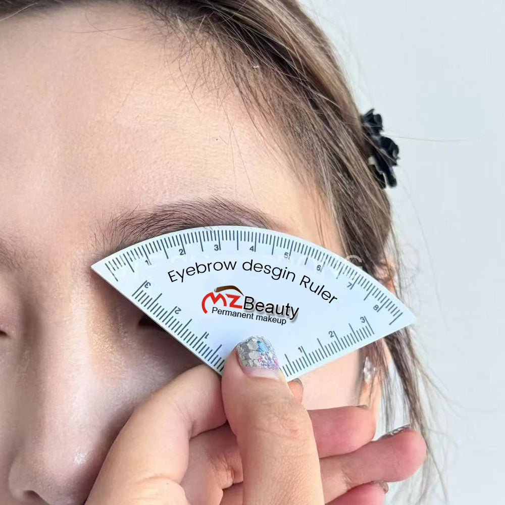 Fast Drawing Eyebrow Ruler – Microblading Mapping & Shaping Tool for Permanent Makeup, Reusable Tattoo Guide