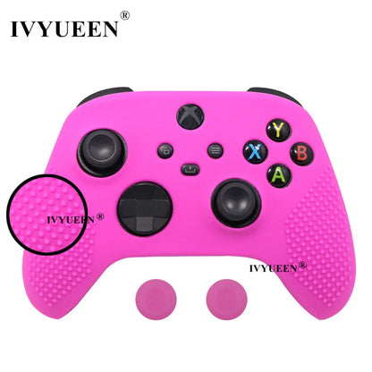 IVYUEEN MixColor Protective Silicone Case for Xbox Series S/X Controller — Thumbstick Grip Caps & Gamepad Cover