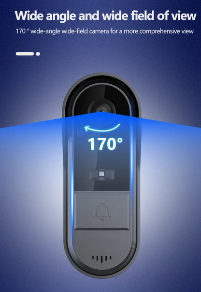 4.3" HD Wireless Video Doorbell — Night Vision, Waterproof Smart Home Intercom Camera