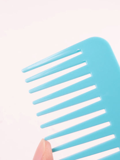 Thick Plastic Heat-Resistant Salon Comb – Anti-Static Long & Wide Tooth Comb for Real Hair Wigs