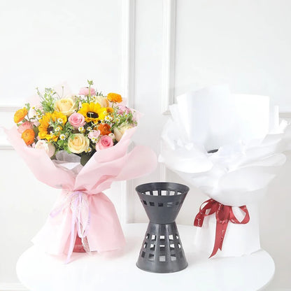 Plastic Flower Packaging Liner – Plant Stand & Fixed Bouquet Base for Floral Crafts and Supplies