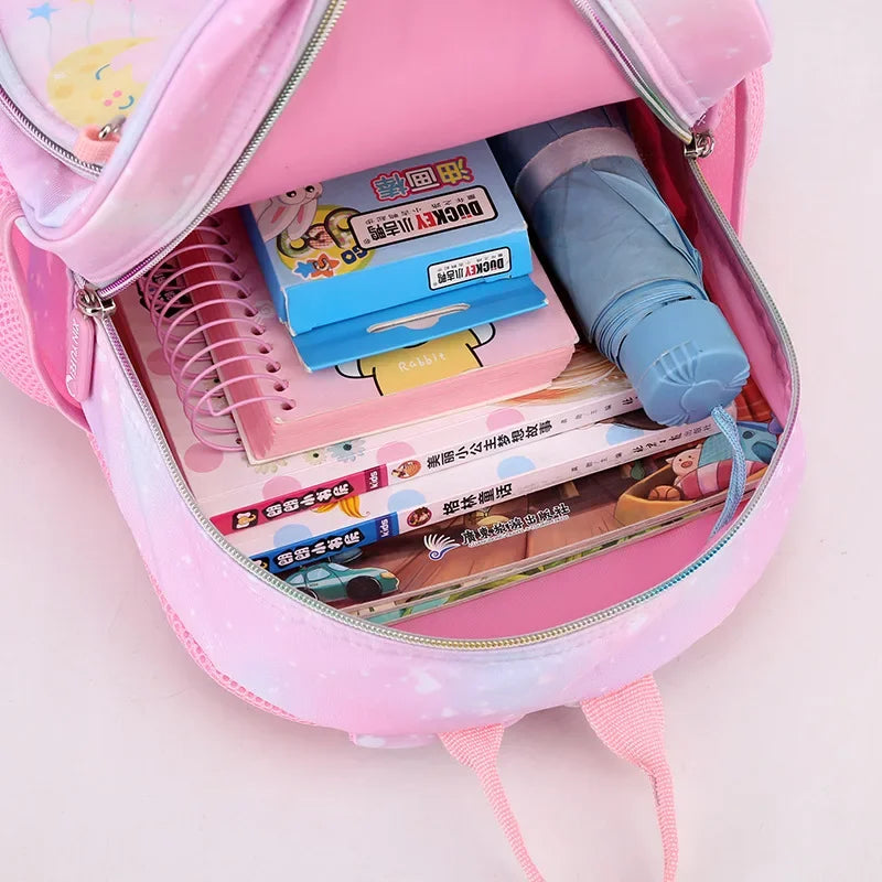 New Unicorn Backpack for Girls - Cartoon Pink Princess School Bag, Kids Satchel for Kindergarten, Mochila Infantil Escolar