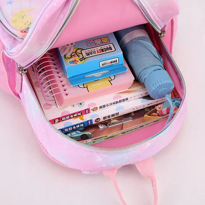 New Unicorn Backpack for Girls - Cartoon Pink Princess School Bag, Kids Satchel for Kindergarten, Mochila Infantil Escolar