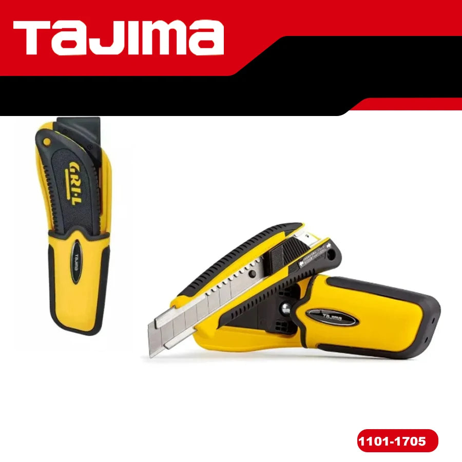 Tajima LC-560B/561B 18mm Utility Knife - Black Blade Auto-Lock Wallpaper Cutter with Knife Sleeve
