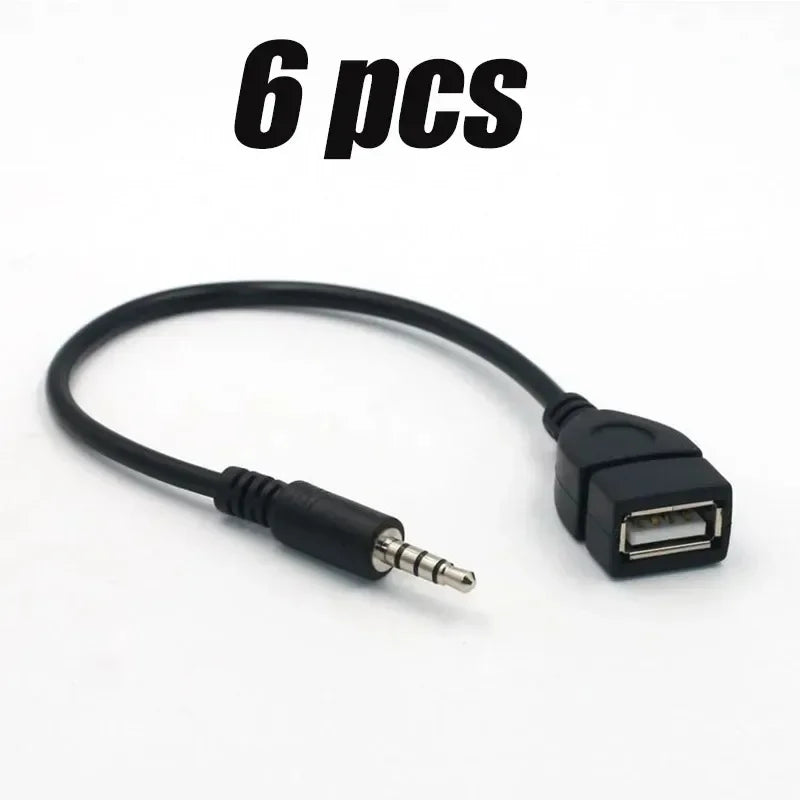 3.5mm AUX to USB Audio Cable - Car Music & Headphone Converter for Car Electronics