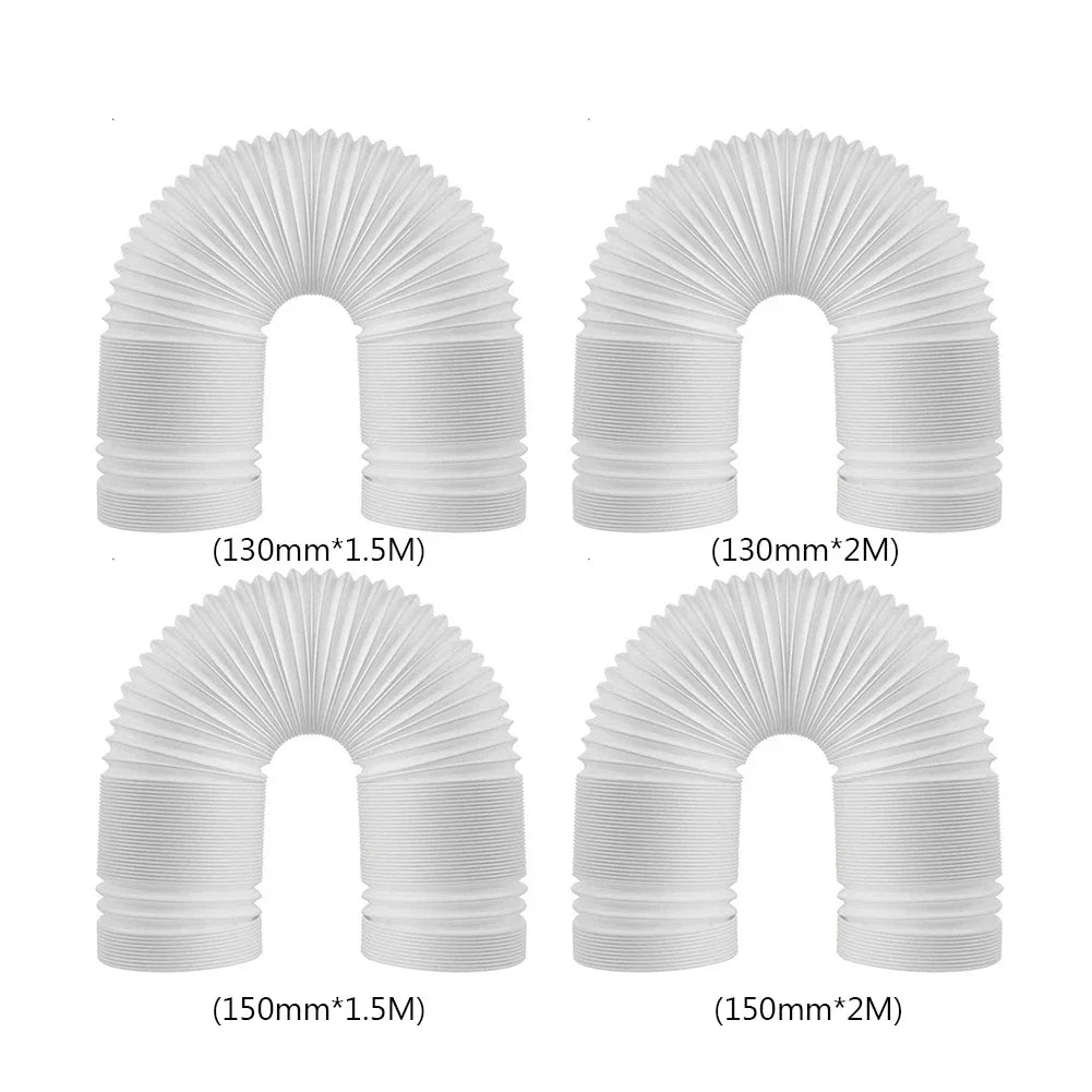 130/150mm Telescopic AC Exhaust Hose – Flexible Duct Extension Pipe for Mobile Air Conditioner Ventilation