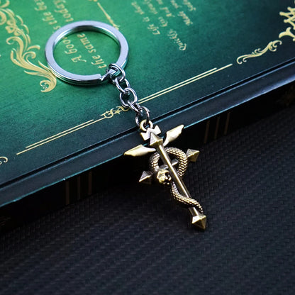 Edward Metal Arm Keychain – Anime Keyring Pendant for Men & Car Accessories