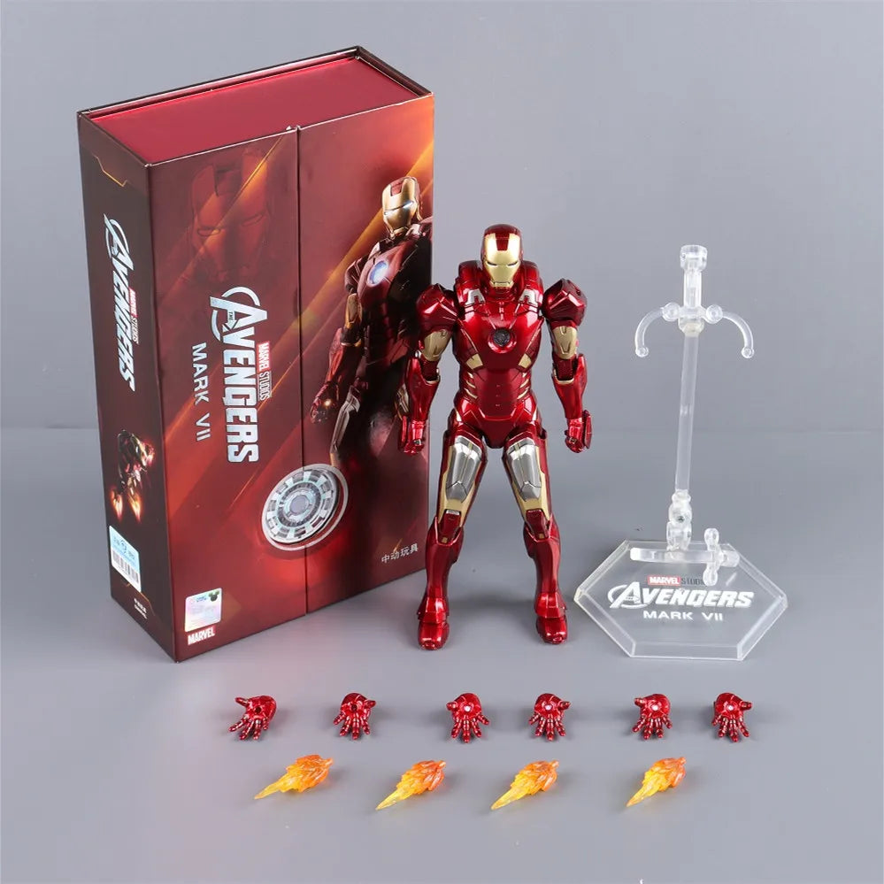 ZD Toys 7" Iron Man Action Figures – Joint Movable MK1 to MK50 Movie Collectible Dolls