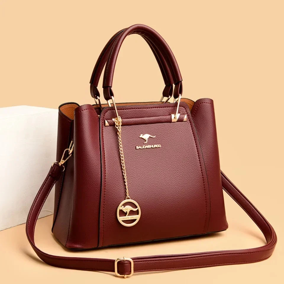 Luxury Women’s Leather Handbag – Large Capacity Shoulder & Crossbody Designer Bag