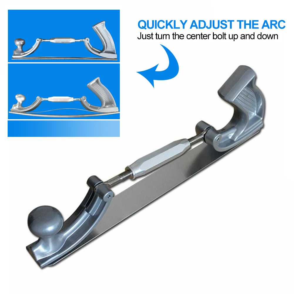 Adjustable Frame Car Body Polisher: 14" S/M Size Milled Tooth Files for Metal Panel Polishing - Dent Repair Kit