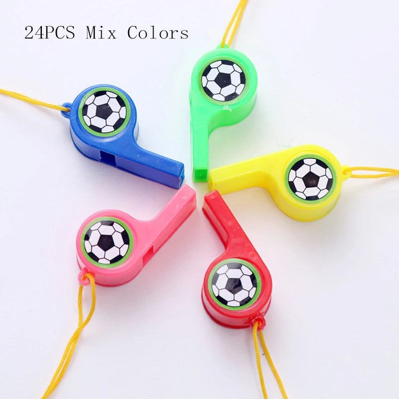24PCS Colorful Birthday Whistles – Fun Party Toy & Cheer Props for Kids