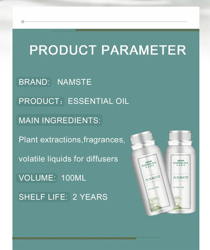 Namste 100ml Ritz Carlton Hotel Essential Oil - Pure Plant Air Freshener for Home & Hotels + 3x5ml Sample Set