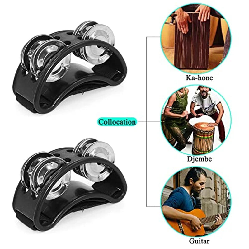 Elliptical Hand & Foot Jingle Drum – Children’s Musical Tambourine Percussion Instrument for KTV, Party, and Educational Play