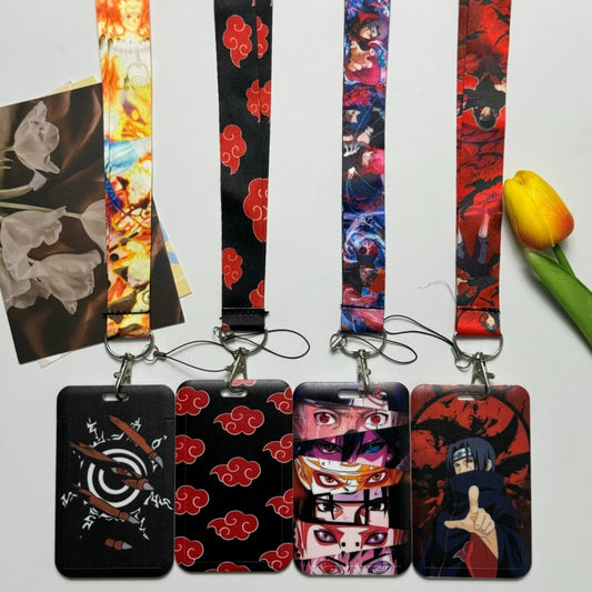 Japanese Anime Credential Holder Lanyard for Key, Card Badge, Gym Keychain Accessories
