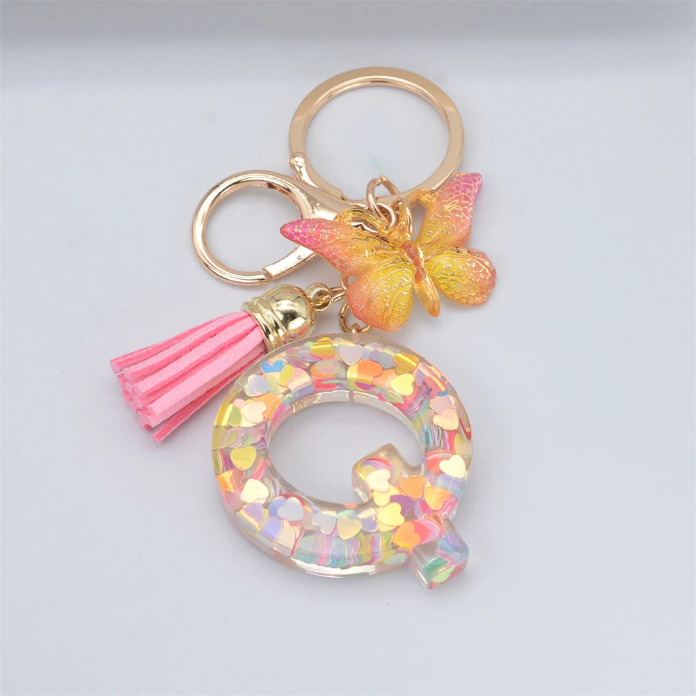 A-Z Letter Metal Keychain - Personalized Initial Car Key Ring & Name Gift