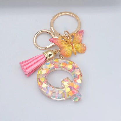 A-Z Letter Metal Keychain - Personalized Initial Car Key Ring & Name Gift