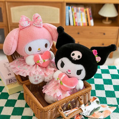 Sanrio Kuromi Plush Toy – 30cm Cinnamoroll & Melody Stuffed Doll, Soft & Comfortable, Valentine's Day & Birthday Gift