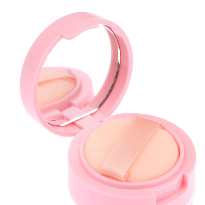 Portable Loose Powder Container – Plastic Cosmetic Sifter Jar with Mirror for Travel Makeup
