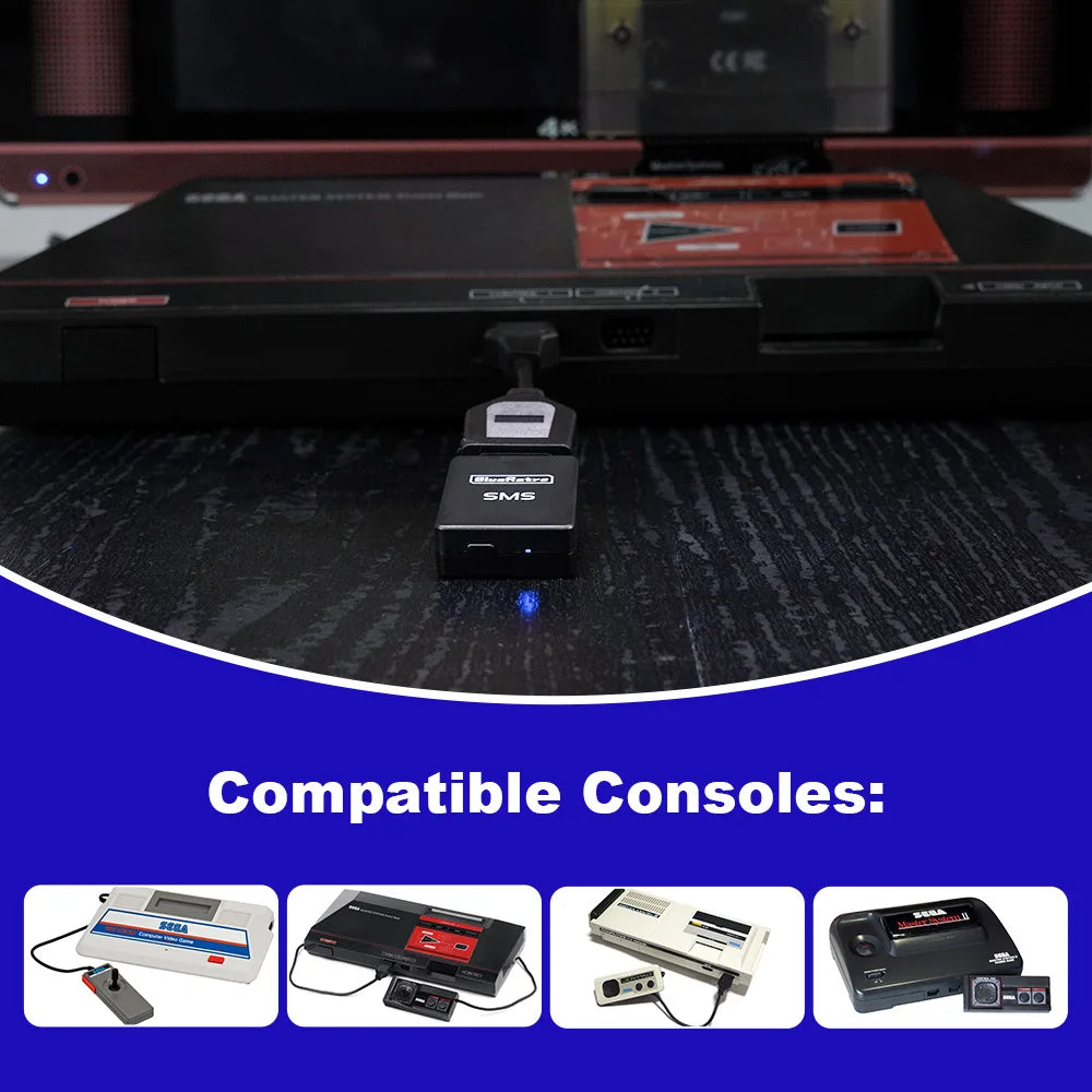 RetroScaler BlueRetro Wireless Controller Adapter – SMS Sega Master System Console Compatible