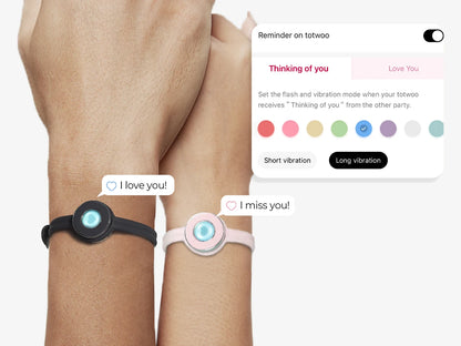 TOTWOO Candy Collection Long Distance Touch Bracelets – Colorful Vibration & Light-Up Bands, Gifts for Girlfriend, Pairing Jewelry