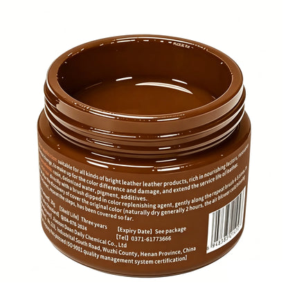 Brown Leather Recoloring Balm 30g - Leather Dye for Shoes, Furniture, Bags, and Accessories