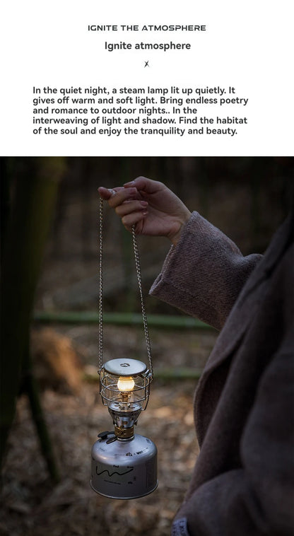 CAMPINGMOON T-4 Portable Outdoor Camping Lantern – Medium Gas Light for Campsite, Tent, and Outdoor Lighting