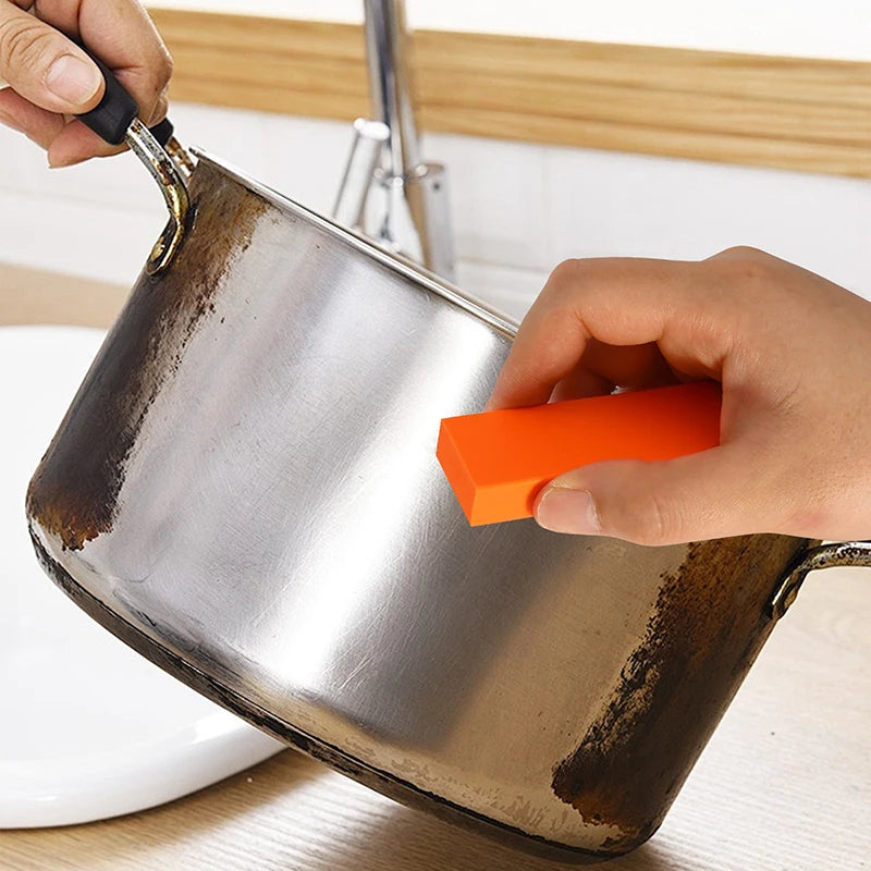 Limescale Eraser Cleaning Brush - Rubber Rust and Mineral Deposit Remover for Kitchen, Bathroom, Toilets, and Glass Surfaces