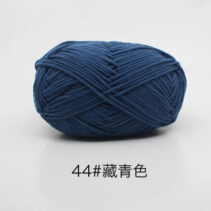 40-50g/Set 4ply Milk Cotton Knitting Yarn – Dyed Lanas for Crochet, Sweaters, Hats & Dolls, Affordable Craft Supplies
